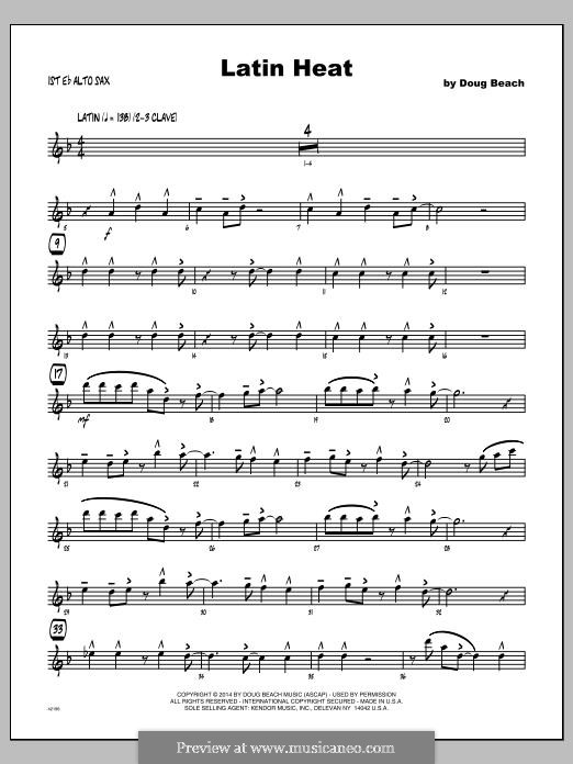 Latin Heat: 1st Eb Alto Saxophone part by Doug Beach
