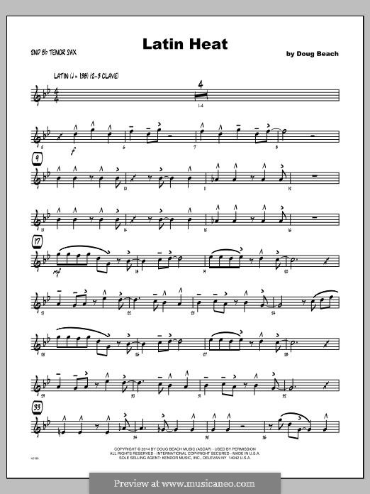 Latin Heat: 2nd Bb Tenor Saxophone part by Doug Beach