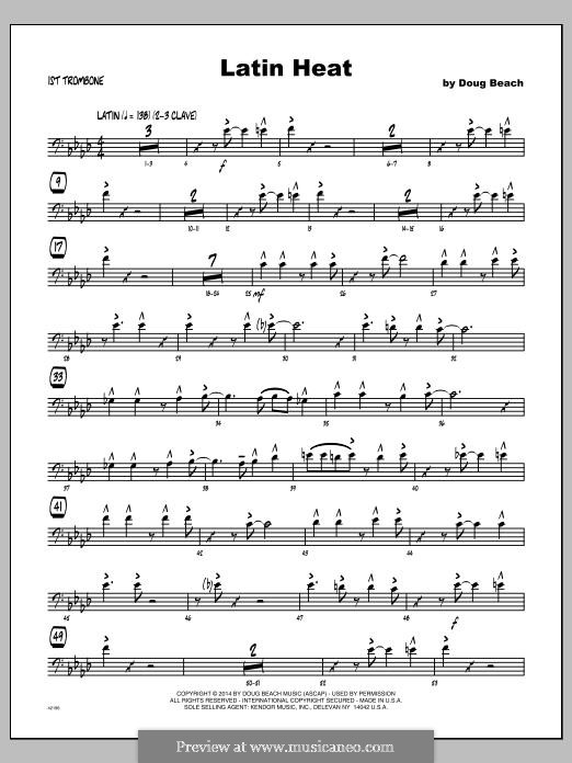 Latin Heat: 1st Trombone part by Doug Beach