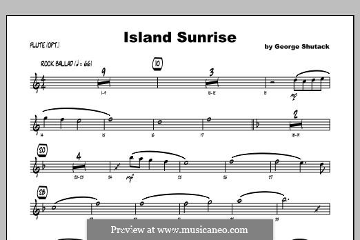 Island Sunrise: Flute part by George Shutack