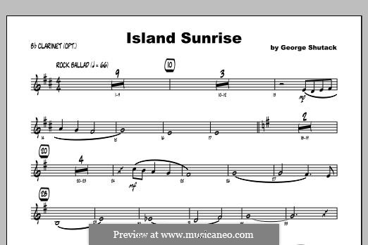 Island Sunrise: Bb Clarinet part by George Shutack