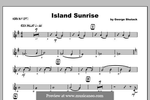 Island Sunrise: Horn in F part by George Shutack