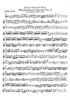 Brandenburg Concerto No.2 in F Major, BWV 1047: Trumpet part by Johann Sebastian Bach