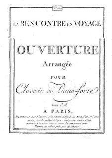 La rencontre en voyage: Overture, for harpsichord (or piano) by Antonio Bartolomeo Bruni