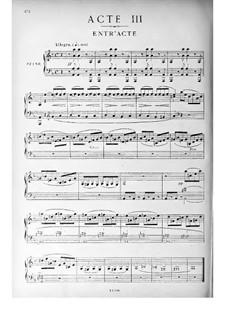 Si j'étais roi (If I Were King): Act III, piano-vocal score by Adolphe Adam