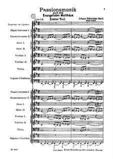 Complete Oratorio St Matthew Passion Bwv 244 By Js Bach - 