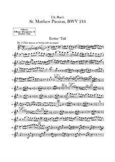 Complete Oratorio: Orchestra II, Oboes Parts by Johann Sebastian Bach