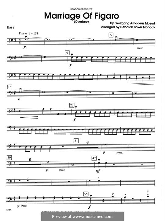 Overture: For strings – Bass part by Wolfgang Amadeus Mozart