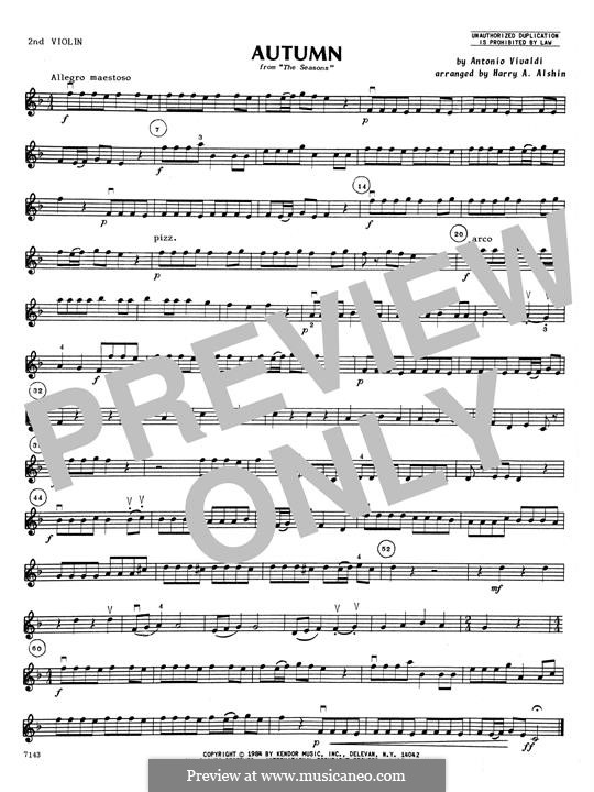 Violin Concerto No.3 in F Major 'L'autunno', RV 293: 2nd Violin part by Antonio Vivaldi