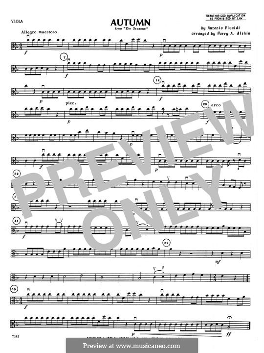 Violin Concerto No.3 in F Major 'L'autunno', RV 293: Viola part by Antonio Vivaldi