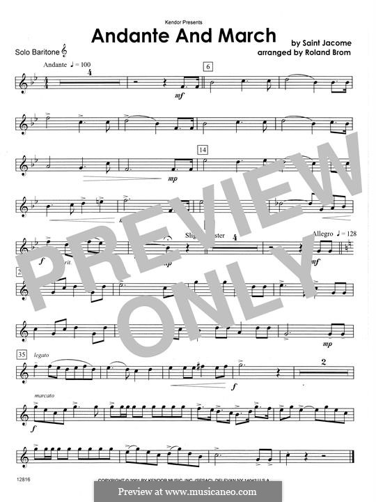 Andante and March: Solo Baritone T.C. part by Saint Jacome