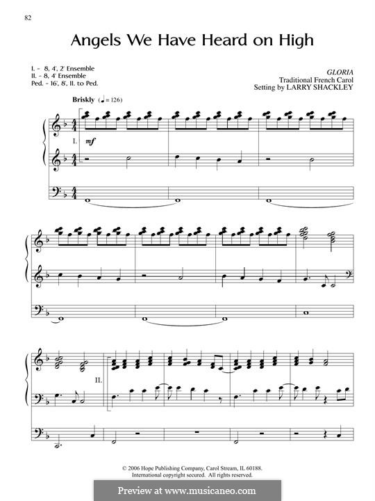 One instrument version: For organ by folklore