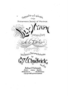 The Lily Nymph: Piano-vocal score by George Whitefield Chadwick