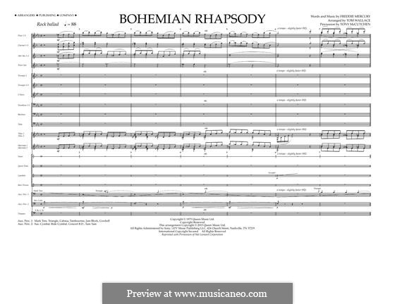 Marching Band version: Full Score by Freddie Mercury