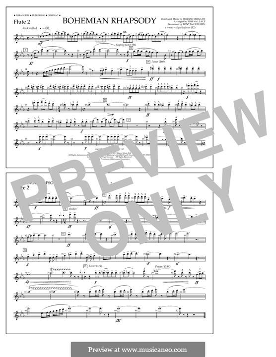 Marching Band version: Flute 2 part by Freddie Mercury