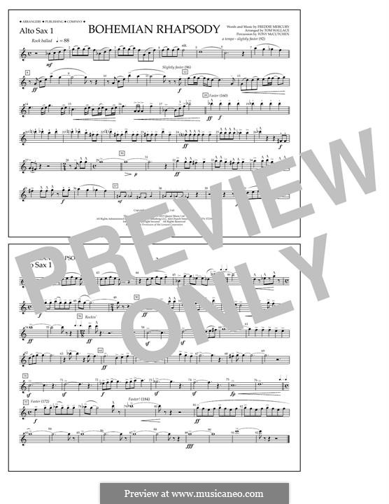 Marching Band version: Alto Sax 1 part by Freddie Mercury