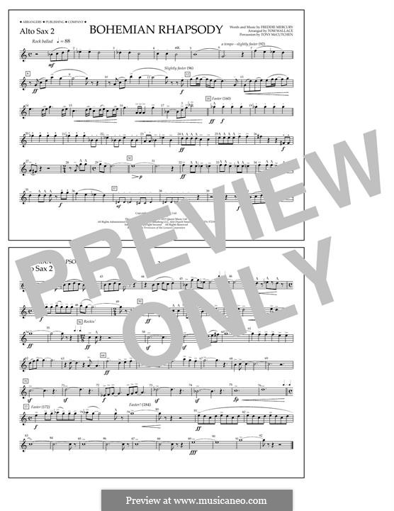 Marching Band version: Alto Sax 2 part by Freddie Mercury