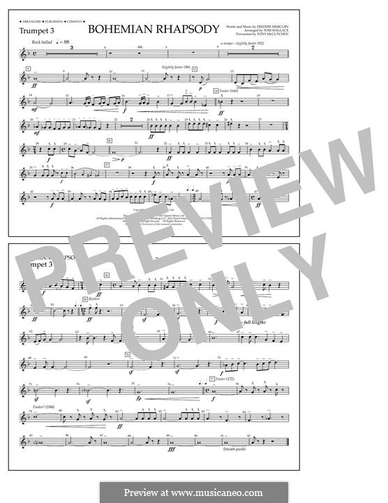 Marching Band version: Trumpet 3 part by Freddie Mercury