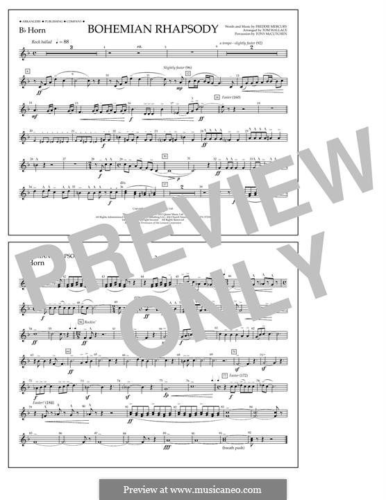 Marching Band version: Bb Horn part by Freddie Mercury