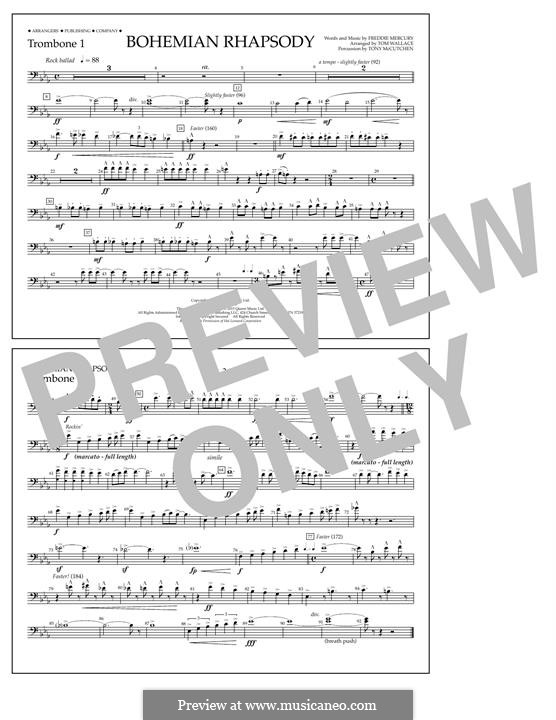 Marching Band version: Trombone 1 part by Freddie Mercury