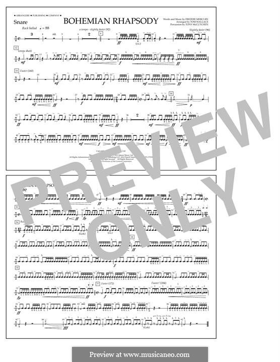 Marching Band version: Snare part by Freddie Mercury
