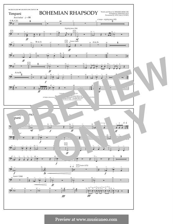 Marching Band version: Timpani part by Freddie Mercury