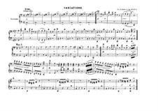 Eight Variations on a Theme from 'Marie' by Hérold, D.908 Op.82 No.1: Parts by Franz Schubert