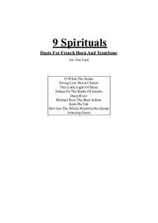9 Spirituals Duets: For french horn and trombone by folklore