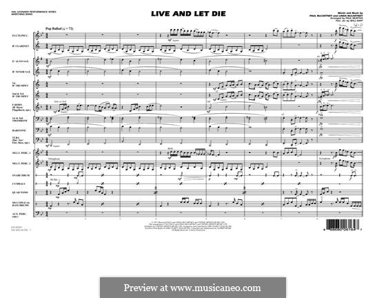 Live and Let Die (arr. Paul Murtha): Full Score by Linda McCartney, Paul McCartney