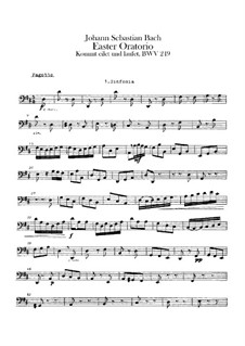 Easter Oratorio, BWV 249: Bassoon part by Johann Sebastian Bach