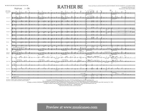 Rather Be (arr. Tom Wallace): Full Score by James Napier, Grace Chatto, Jack Patterson