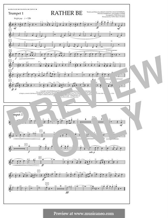 Rather Be (arr. Tom Wallace): Trumpet 1 part by James Napier, Grace Chatto, Jack Patterson