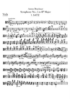 Symphony No.5 in B Flat Major, WAB 105: Viola part by Anton Bruckner