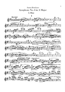 Symphony No.6 in A Major, WAB 106: Oboes parts by Anton Bruckner