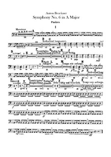 Symphony No.6 in A Major, WAB 106: Timpani part by Anton Bruckner