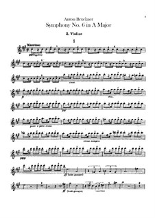 Symphony No.6 in A Major, WAB 106: Violin II part by Anton Bruckner