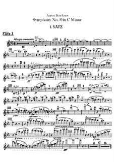 Symphony No.8 in C Minor, WAB 108: Flutes parts by Anton Bruckner