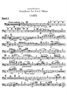 Symphony No.8 in C Minor, WAB 108: Bassoons parts by Anton Bruckner