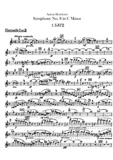 Symphony No.8 in C Minor, WAB 108: Clarinets parts by Anton Bruckner