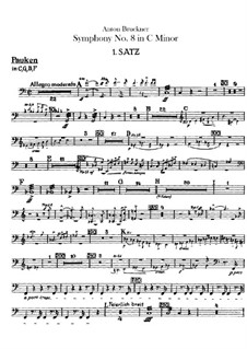 Symphony No.8 in C Minor, WAB 108: Percussions parts by Anton Bruckner