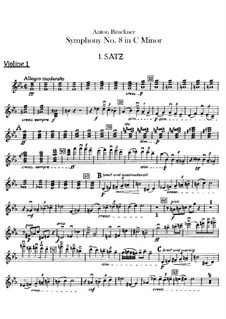 Symphony No.8 in C Minor, WAB 108: Violin I part by Anton Bruckner