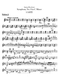 Symphony No.8 in C Minor, WAB 108: Violin II part by Anton Bruckner