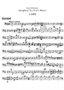 Symphony No.8 in C Minor, WAB 108: Double bass part by Anton Bruckner