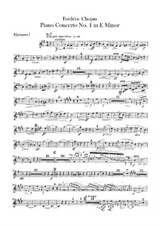 Complete Concerto: Clarinets I-II parts by Frédéric Chopin