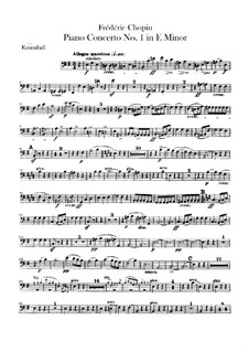 Complete Concerto: Double bass part by Frédéric Chopin