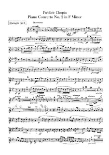 Complete Concerto: Clarinets I-II parts by Frédéric Chopin