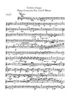 Complete Concerto: French horns I-II parts by Frédéric Chopin