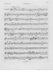 Complete Concerto: Clarinet I part by Frédéric Chopin