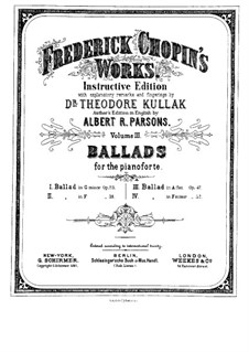 Ballade No.1 in G Minor, Op.23: For piano by Frédéric Chopin