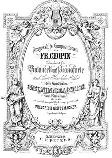 Nocturnes, Op.32: No.1, for cello and piano by Frédéric Chopin